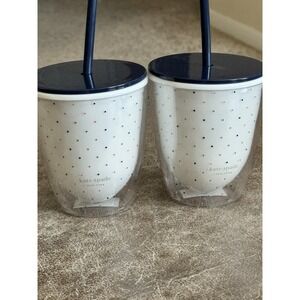 Kate Spade Tumbler with Straw  Lot Of 2 NEW